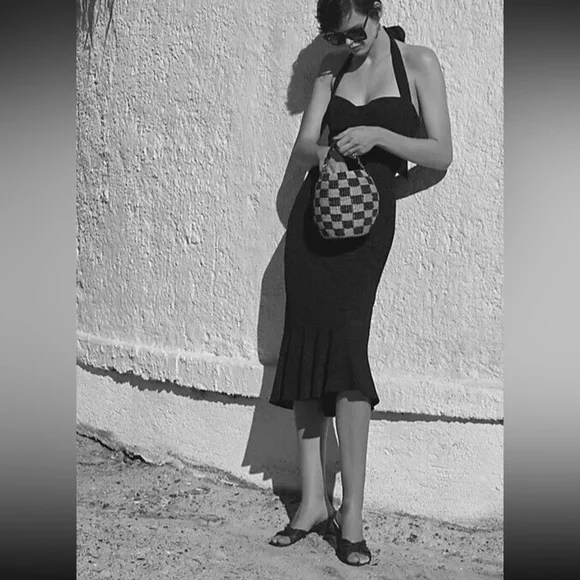 NWT Anthropologie Hutch Halter Corset Midi Halter Dress - Picture 2 of 9